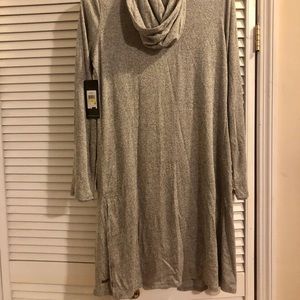 Andrew Marc Gray Hooded Long Cardigan